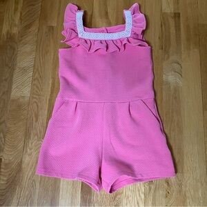 Janie and Jack Pink Ruffle Romper